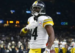 Antonio Brown celebra luego de anotar un touchdown