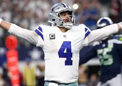 Prescott celebrando un TD de Cowboys 