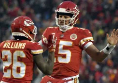 Williams y Mahomes celebran una anotación de los Chiefs