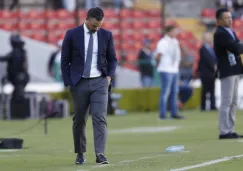 Rafael Puente durante un encuentro ante León