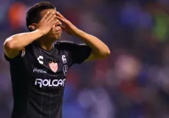 Ángel Sepúlveda festeja su gol contra el Puebla