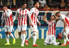 Necaxa festeja triunfo ante Pumas en la J2 del C2019