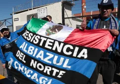 Aficionado de Gallos que viajó desde Chicago para ver el juego 