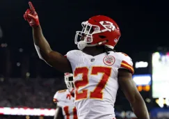 Kareem Hunt durante un partido de Kansas City