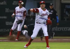 Arturo López, durante un juego con los Diablos Rojos