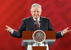 López Obrador en una conferencia matutina