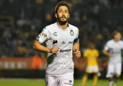 José Abella durante un partido de Santos