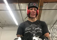 Cris Cyborg en un entrenamiento