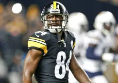 Antonio Brown durante un partido de Steelers 