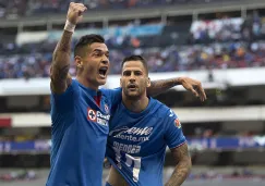 Caraglio y Méndez celebran el gol de la remontada