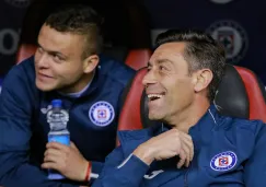 Pedro Caixinha durante un partido de Cruz Azul