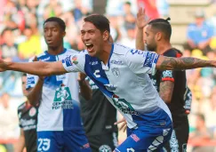 José Ulloa festejando su gol ante Xolos 