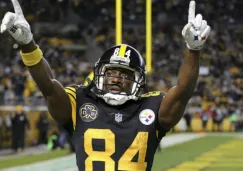 Antonio Brown durante un partido de los Steelers