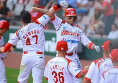 Vidal y Gamboa en festejo de Diablos Rojos