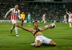 Rodrigo Contreras celebra su anotación frente a Santos 