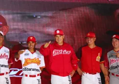 Diablos Rojos en la presentación de sus nuevos uniformes 