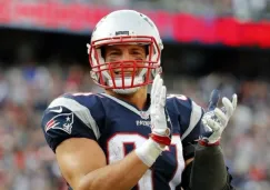 Rob Gronkowski durante un partido con los Patriots 