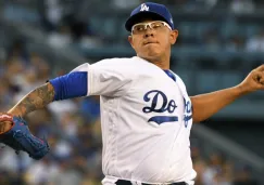 Julio Urías durante un partido con los Dodgers