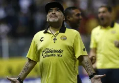 Diego Maradona durante un partido de Dorados