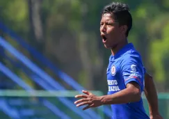 Jorge García celebra un gol ante Pachuca Sub 17