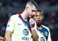 Guido Rodríguez durante un partido con el América