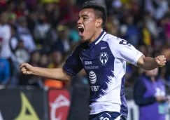 Carlos Rodríguez festeja un gol con Rayados