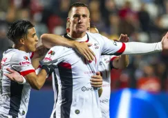 Leo Ramos festeja uno de sus goles ante Xolos