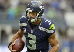 Russell Wilson durante un juego de los Seahawks