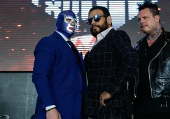 Dr. Wagner Jr. y Blue Demon Jr. en el careo