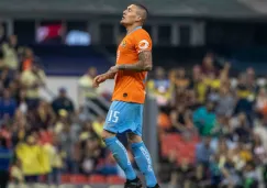 Nico Cstillo durante el partido ante Santos