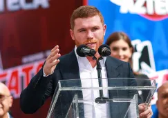 Canelo Álvarez en conferencia de prensa