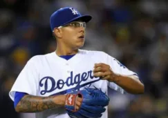 Julio Urías en un partido con los Dodgers 