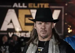 Chris Jericho en una conferencia de prensa de AEW