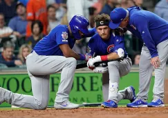 Albert Almora Jr., desconcertado tras impactar accidentalmente con la pelota a una niña en el juego contra Astros