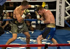 Golovkin lanza un golpe a Canelo en su pelea de 2017 