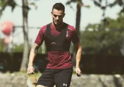 Octavio Rivero durante un entrenamiento