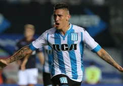 Centurión festeja un gol con Racing