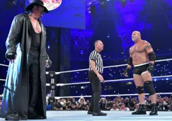 Undertaker y Goldberg antes del combate