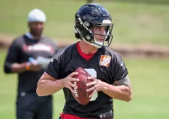 Kurt Benkert, durante un entrenamiento con los Halcones