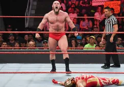 Lars Sullivan en su última lucha en WWE