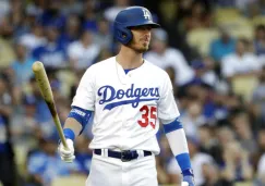 Cody Bellinger en juego contra los Padres de San Diego