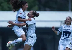 Patricia Jardón festeja la primera anotación de Pumas ante Tijuana