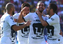 Pumas celebra una anotación frente al Atlético de San Luis 