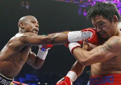 Floyd Mayweather Jr. y Manny Pacquiao en el combate