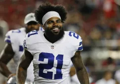 Ezekiel Elliott durante un juego de los Cowboys