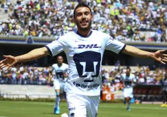 Juan Pablo Vigón festeja su gol ante Necaxa