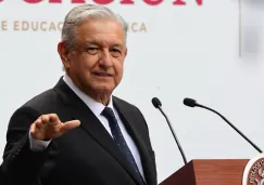 Andrés Manuel López Obrador durante una conferencia de prensa