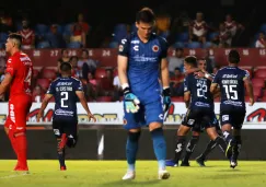 Sebastián Jurado se lamenta durante el duelo ante San Luis