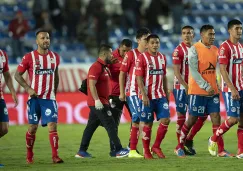 Jugadores del San Luis, tras una derrota del equipo potosino