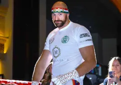 Tyson Fury en el entrenamiento público